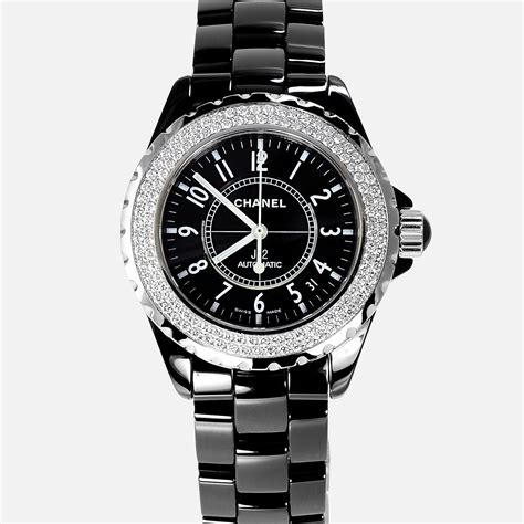 chanel ladies black ceramic watch|chanel j12 ceramic watch price.